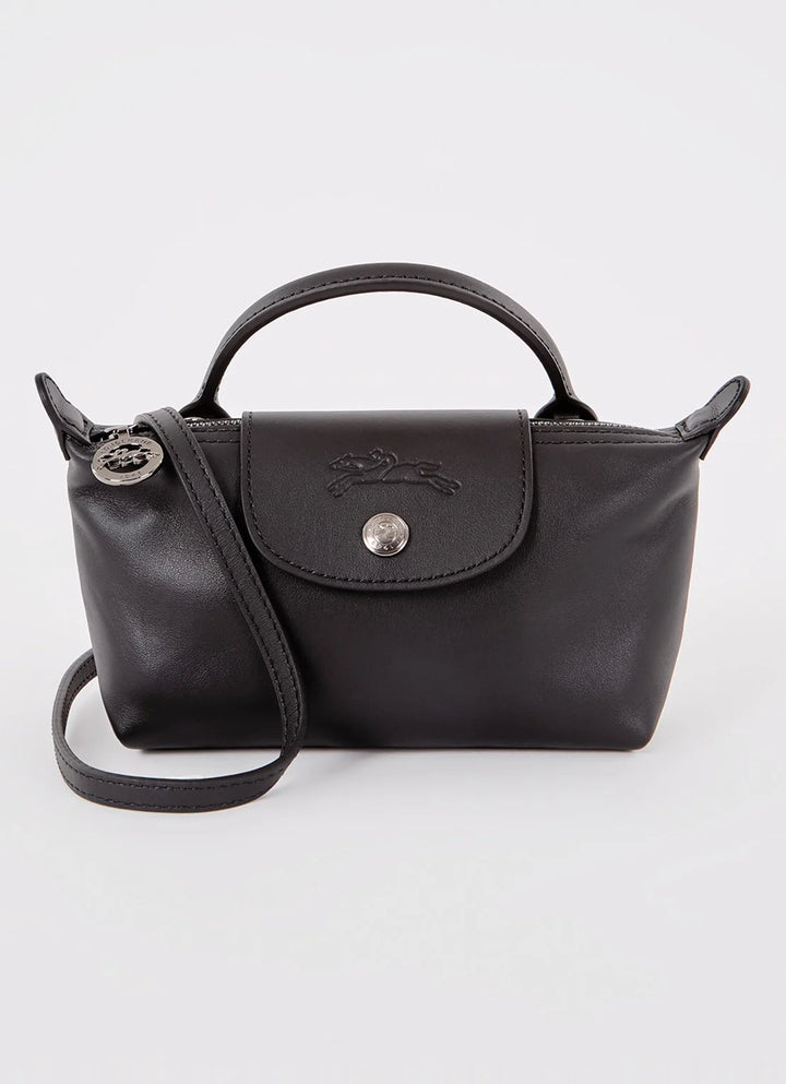 Longchamp Le Pliage Xtra handtas XS van leer met afneembare schouderriem
