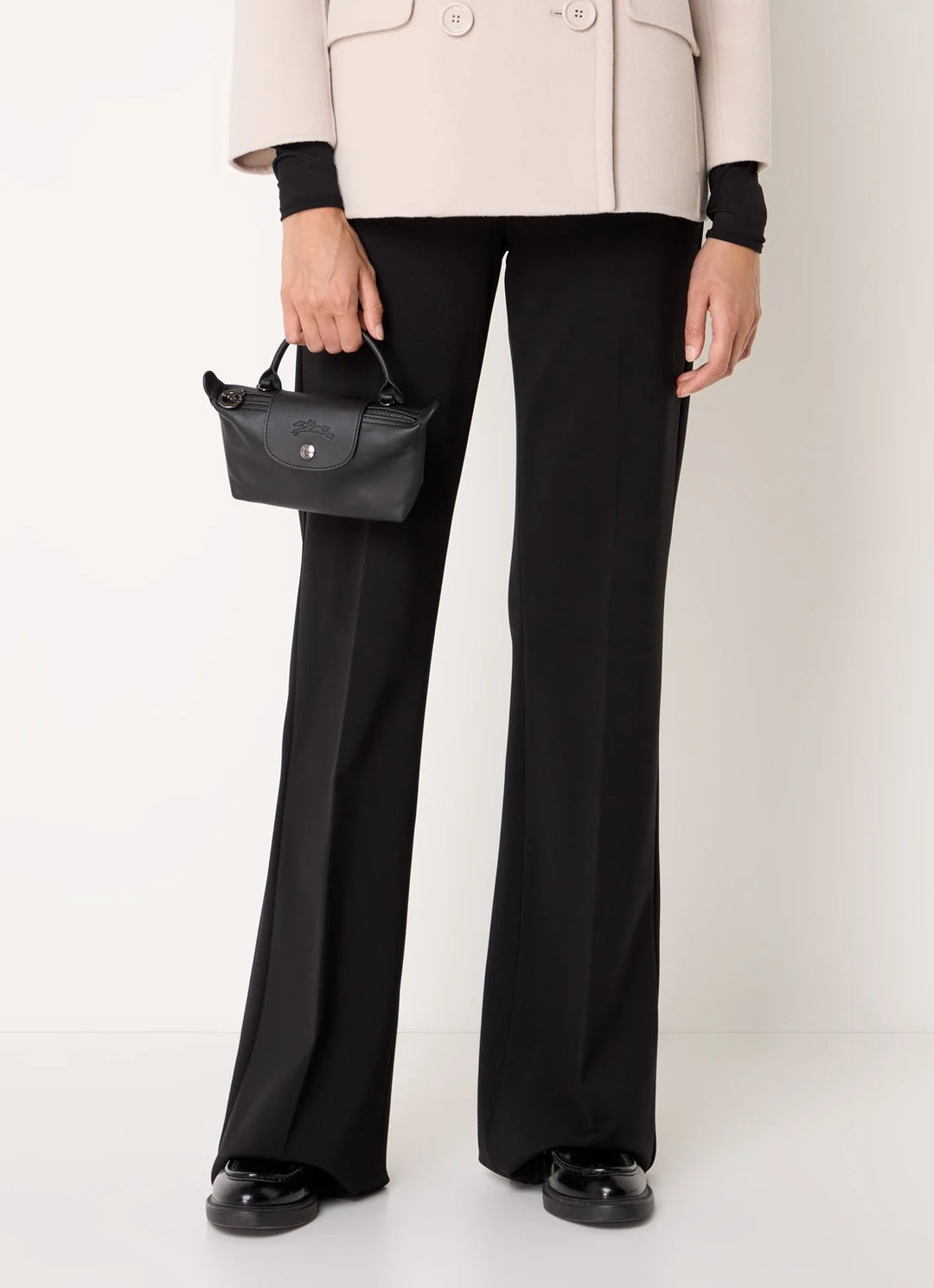 Longchamp Le Pliage Xtra handtas XS van leer met afneembare schouderriem