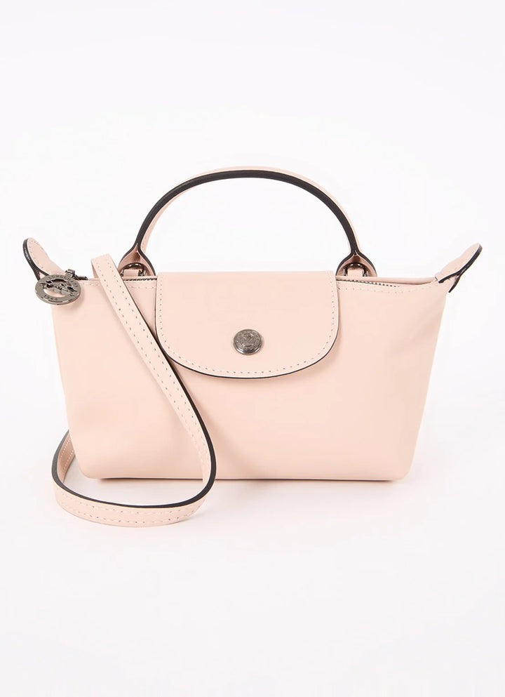 Longchamp Le Pliage Xtra handtas XS van leer met afneembare schouderriem
