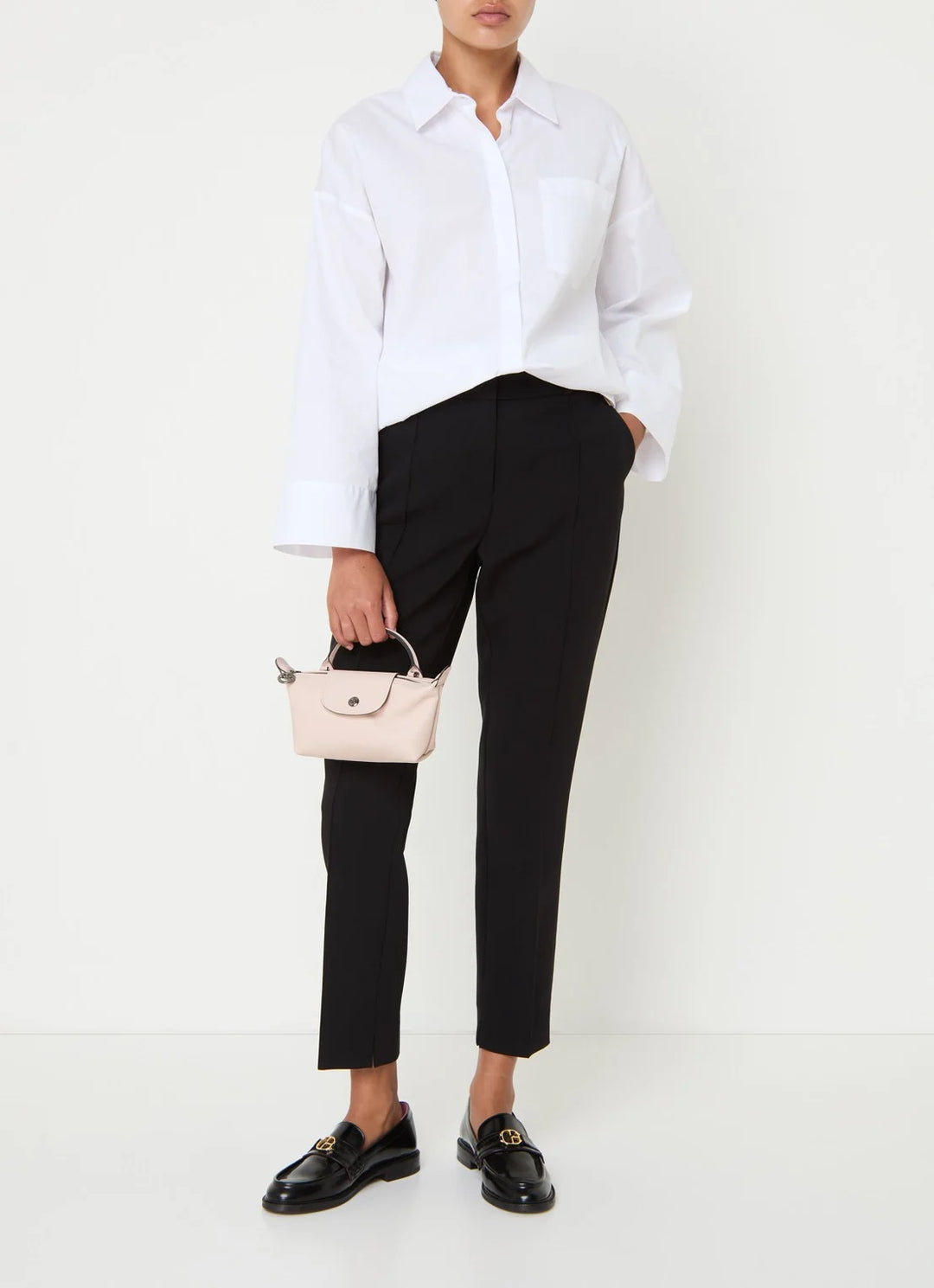 Longchamp Le Pliage Xtra handtas XS van leer met afneembare schouderriem