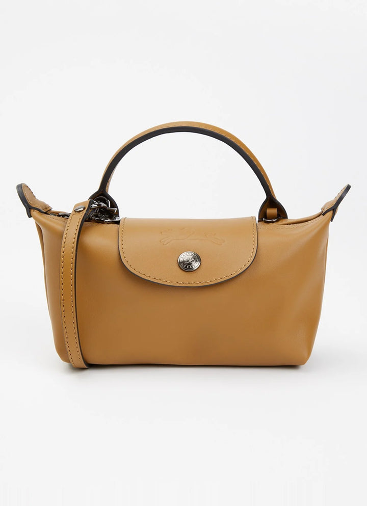 Longchamp Le Pliage Xtra handtas XS van leer met afneembare schouderriem