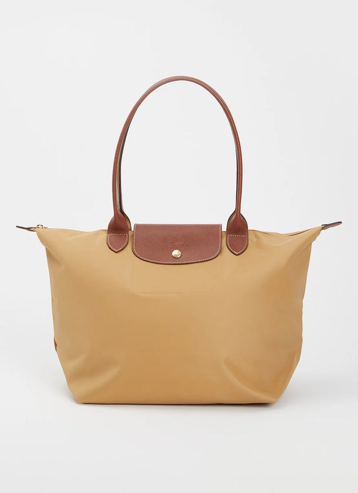 Longchamp Le Pliage Original schoudertas L met leren details