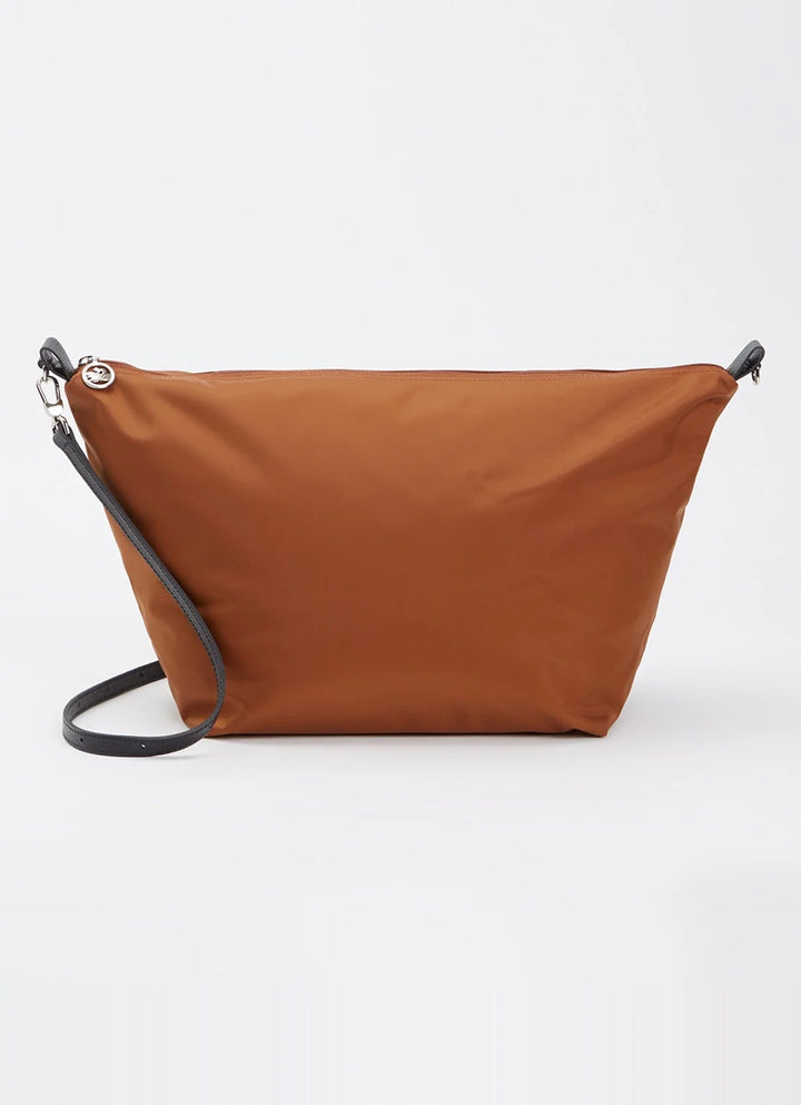 Longchamp Le Slouchy schoudertas schoudertas M met leren details