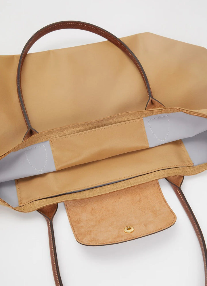 Longchamp Le Pliage Original schoudertas L met leren details