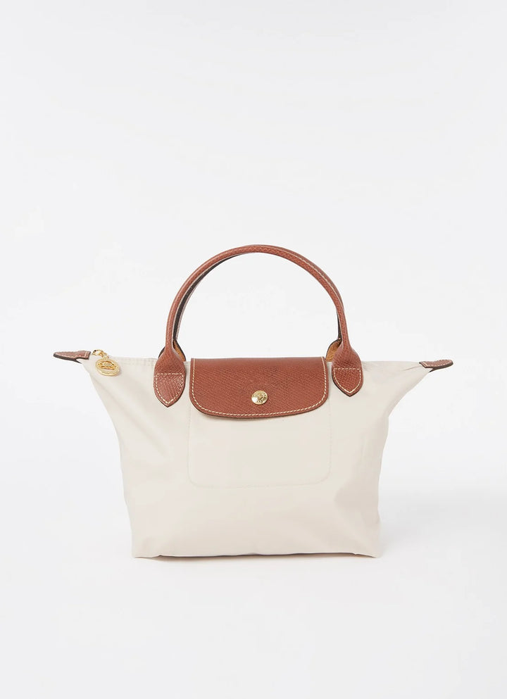 Longchamp Le Pliage Original handtas S met leren details